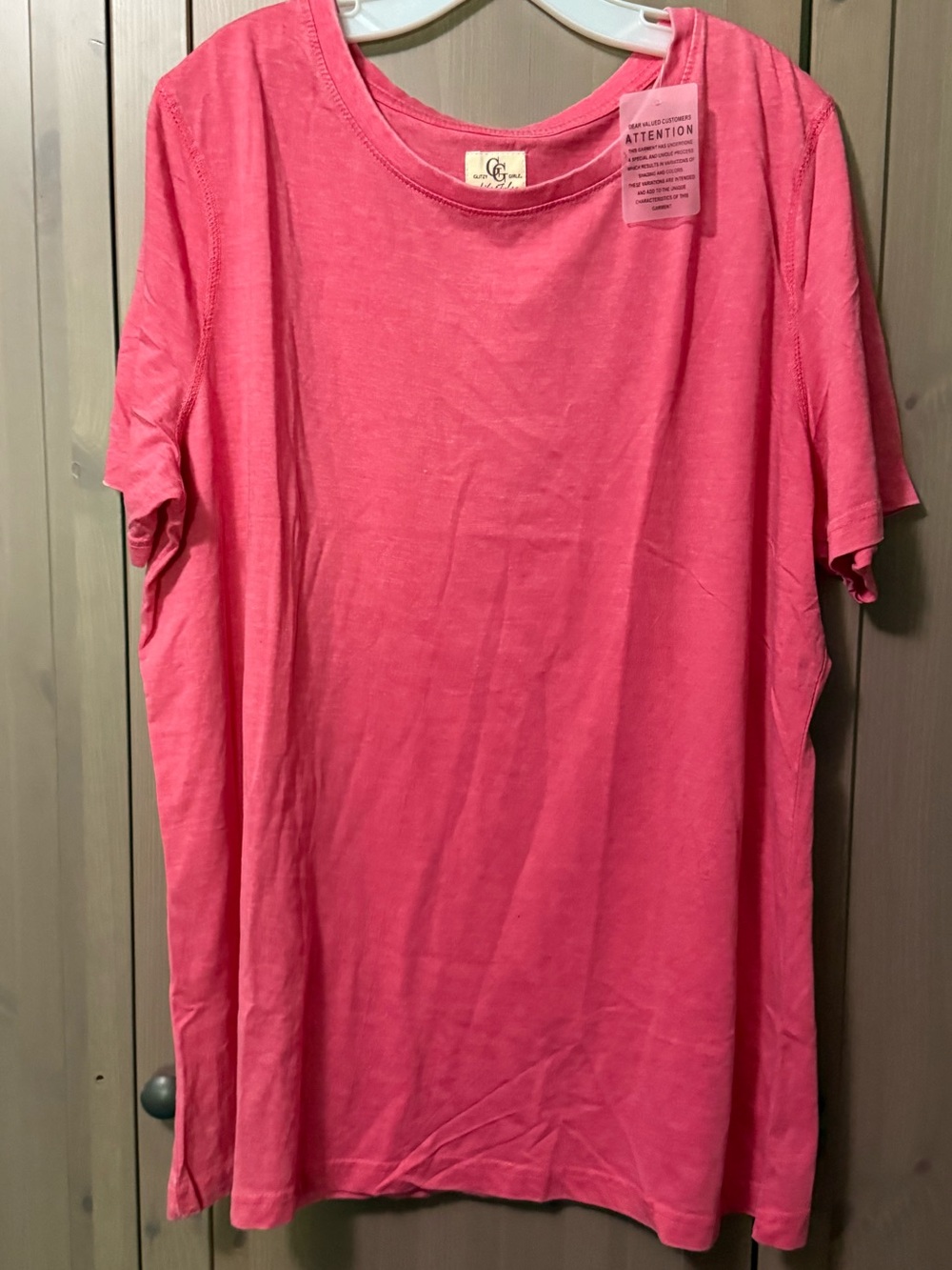 Women’s Pink Crewneck Tee, 2XL